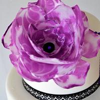 Purple Silhouette Wedding Cake  