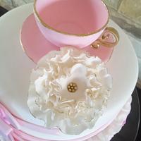 Tutu and teacup birthday cake
