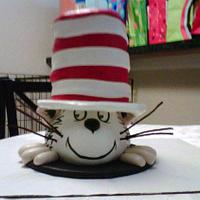 Cat in the Hat Birthday Cake