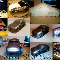 Nissan Car Cake Process Collage=)