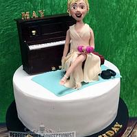 May - Piano Birthday Cake