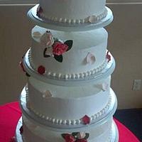 Red Rose Wedding cake