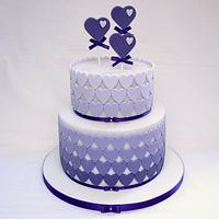 Purple Heart Wedding Cake!