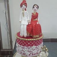 Fuchsia wedding cake
