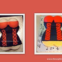 Black and Red Corset Cake