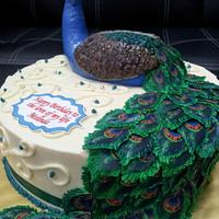 Peacock Themed Cake