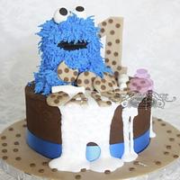 Cookie monster dad and baby 