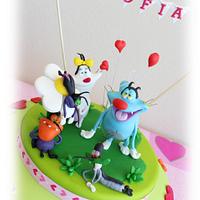 Oggy and the cockroaches cake
