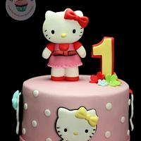 Hello Kitty Candy Stripes Cake