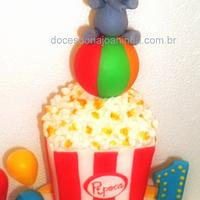 The Acrobat Elephant and the Giant Popcorn Bag Circus Cake