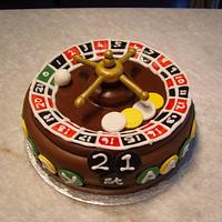 roulette wheel cake