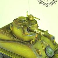 Sherman tank cake 