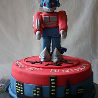 Transformer birthday cake