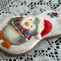 Christmas Penguin cookie <3