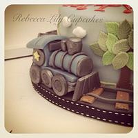 70th birthday train cake.