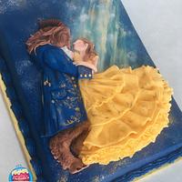 Beauty and the Beast live action cake