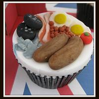 Full english breakfast cupcake