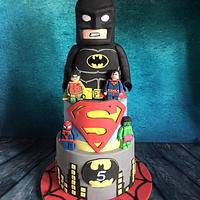 Lego Superhero cake