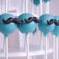 Mustache cakepops
