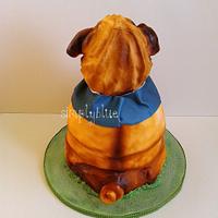 Pug dog cake