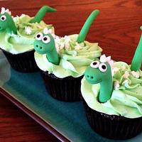 Dinosaur cupcakes are dino-mite!