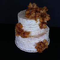 Pineapple flowers and rough buttercream