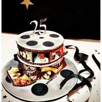 25th Wedding Anniversary Cake - Hollywood theme