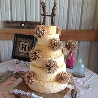 Shabby /country chic wedding cake