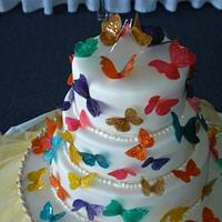 Multi coloured Gelatin Butterfly Wedding 