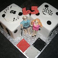 Gamblers 65th Birthday Cake