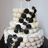 Cake balls wedding cake