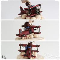 Vintage airplane cake