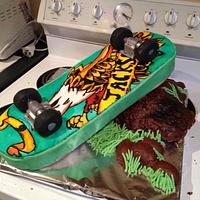 Skateboard cake 