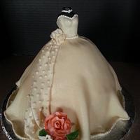 Bridal Gown wedding shower cake