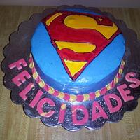 superman logo birthday cake