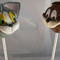 Tom and Jerry cake pops