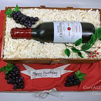 Wine box and bottle cake!