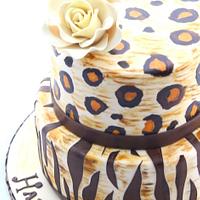 Leopard/Zebra cake