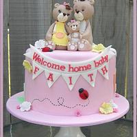 Teddy 'Cuteness' Bears Baby Cake
