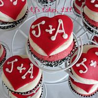 Wedding Heart Cupcakes