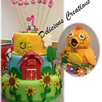Sprout CHICA 1st Birthday cake