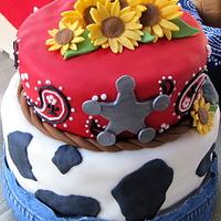 Cowboy Baby Shower cake