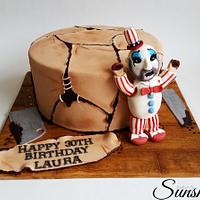 Horror themed birthday cake