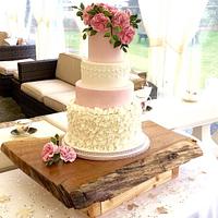 Ruffles wedding cake