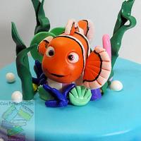 Nemo Inspired Sea Cake 