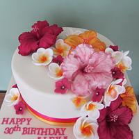 Tropical Birthday Cake