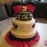Minnie Mouse cake in Red