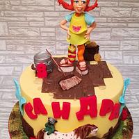 Pippi Longstocking cake