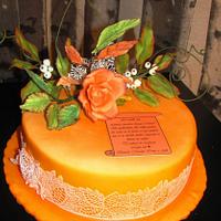 romantic flower cake