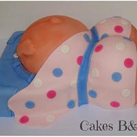 Baby Shower Belly Cake